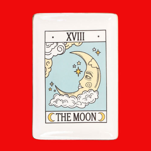 The Moon Vintage Tarot Trinket Dish
