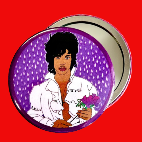 Purple Rain Inspired Pocket Hand Mirror