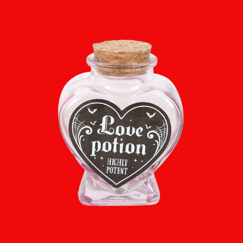 Love Potion Decorative Glass Heart Potion Bottle