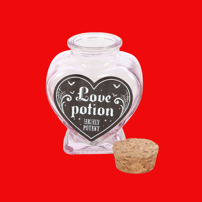 Love Potion Decorative Glass Heart Potion Bottle