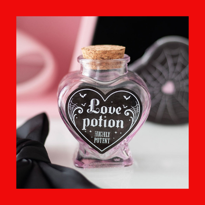 Love Potion Decorative Glass Heart Potion Bottle