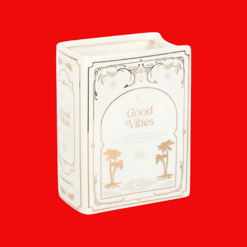 White Book Shaped Vase