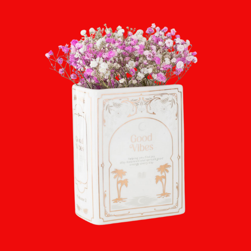 White Book Shaped Vase