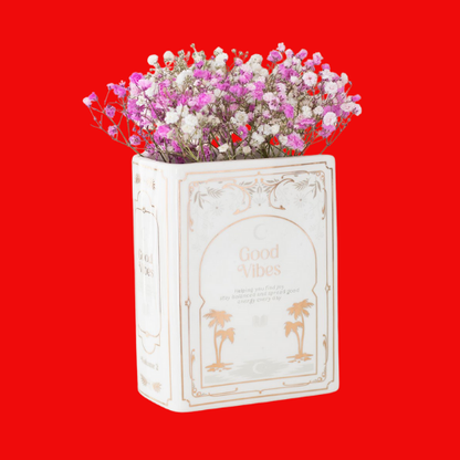 White Book Shaped Vase