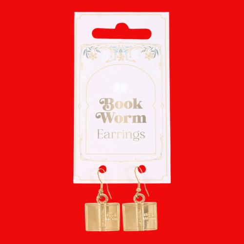 Book Worm Earrings