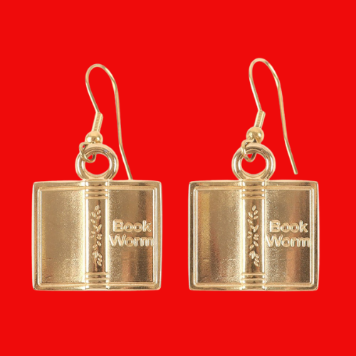 Book Worm Earrings