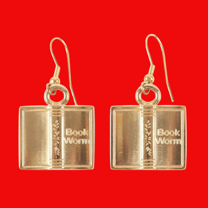 Book Worm Earrings