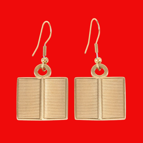 Book Worm Earrings