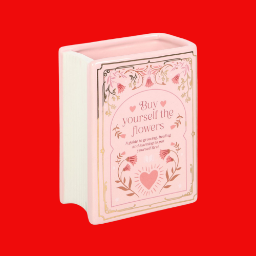Pink Book Shaped Vase