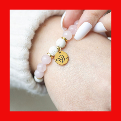 Self Love Rose Quartz Crystal Essential Oil Bracelet