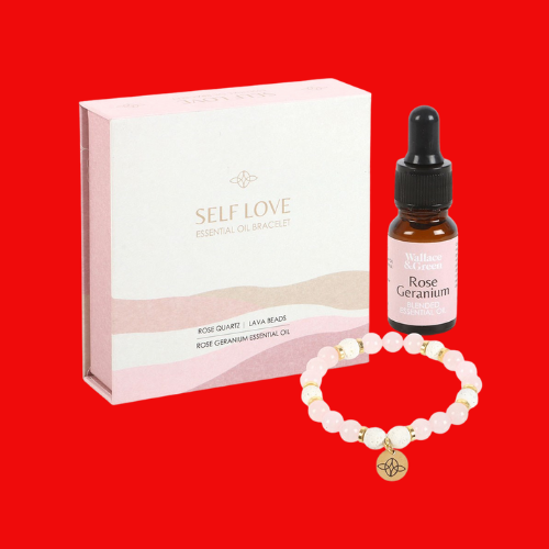 Self Love Rose Quartz Crystal Essential Oil Bracelet