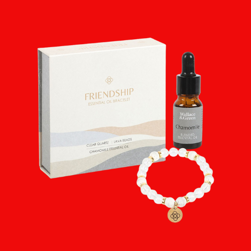 Friendship Clear Quartz Essential Oil Bracelet