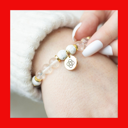 Friendship Clear Quartz Essential Oil Bracelet