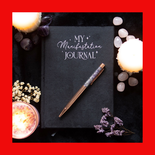 Manifestation Journal with Amethyst Pen