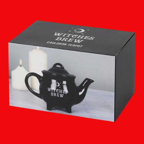 Witches Brew Black Ceramic Teapot