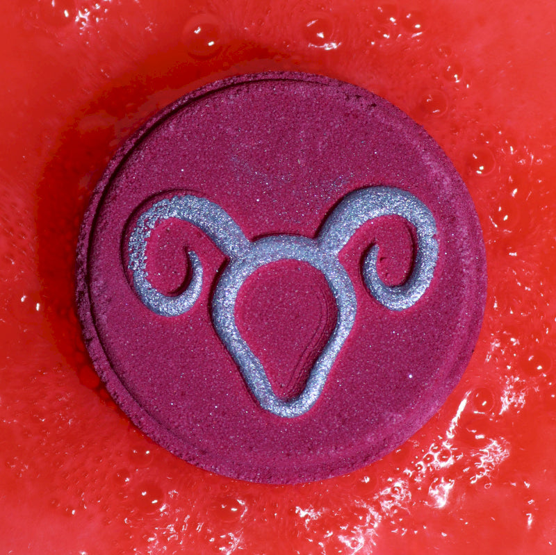 Box of 2 Zodiac Bath Fizzers with Horoscope - Aries