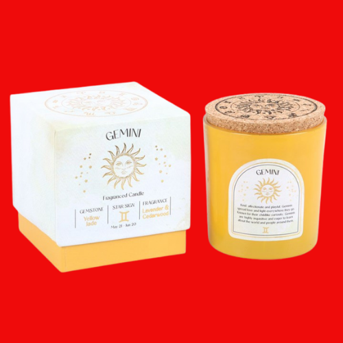 Zodiac Candle - Gemini Lavender & Cedarwood Gemstone