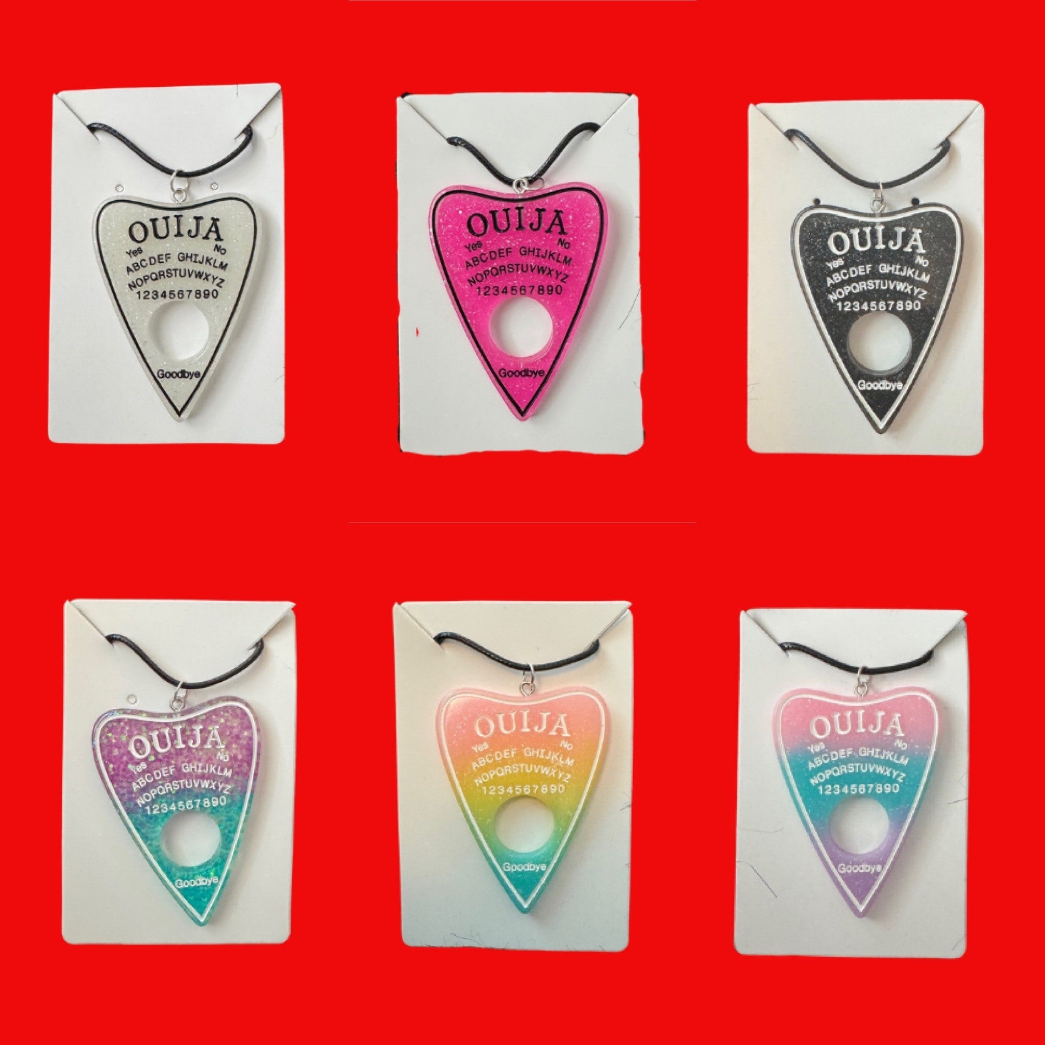 Ouija Planchette Necklaces (Various Colours)