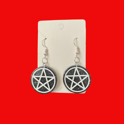 Pentagram Earrings (various colours)