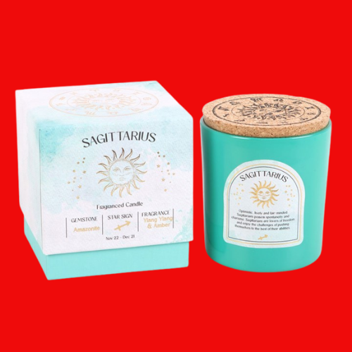 Zodiac Candle - Sagittarius Ylang Ylang & Jasmine Gemstone