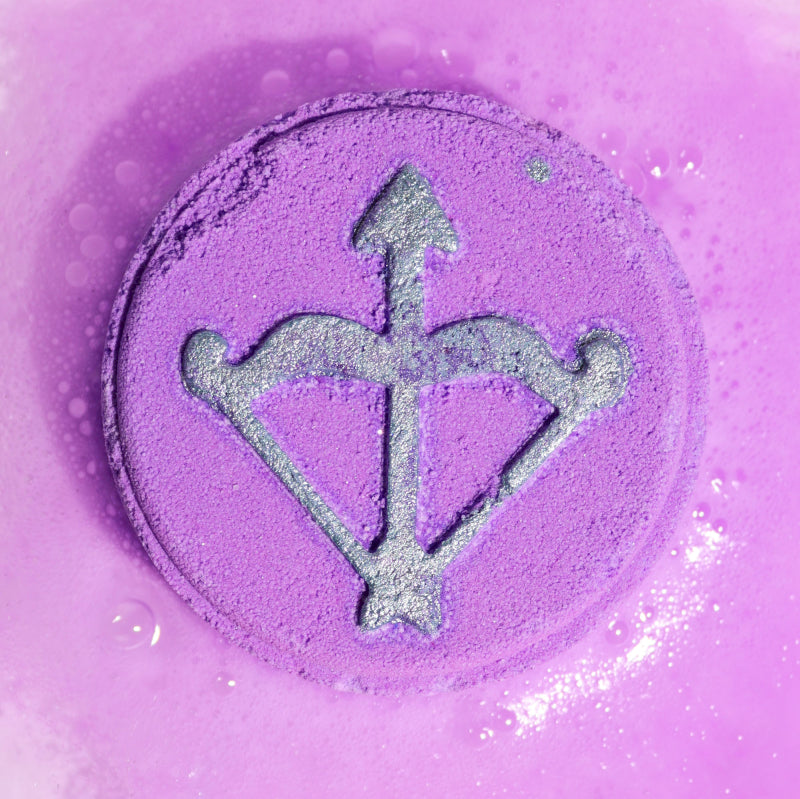 Box of 2 Zodiac Bath Fizzers with Horoscope - Sagittarius