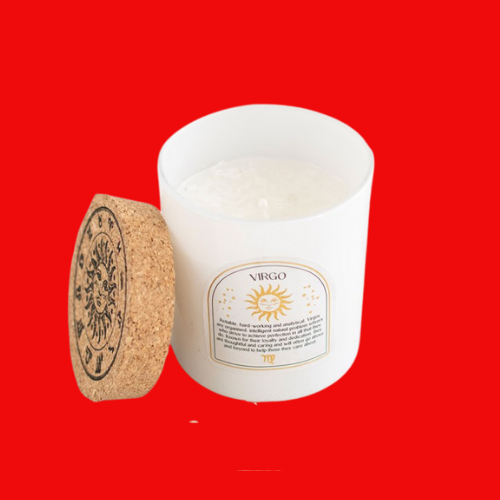 Zodiac Candle - Virgo Sandalwood & Patchouli Gemstone