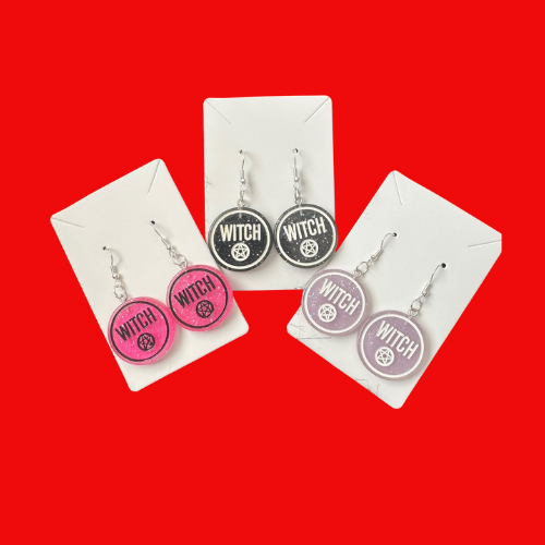 Witch Earrings (Multiple Colours)