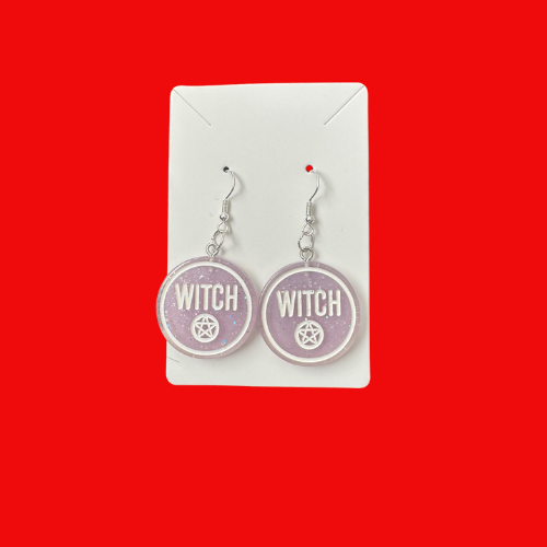 Witch Earrings (Multiple Colours)
